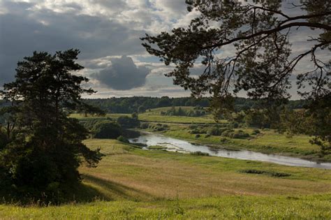 Paisajes Naturales En Un Lugar Histórico Pushkinskiye Gory Rusia Foto