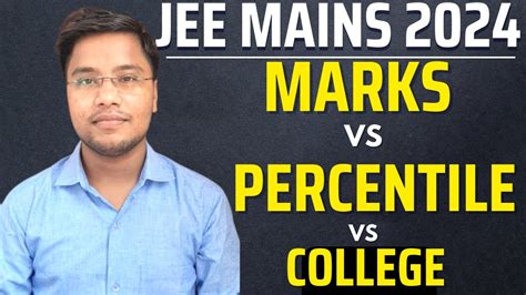 Marks Vs Percentile VS College JEE Mains 2024 April Attempt Marks Vs