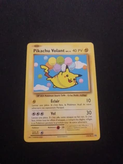 CARTE POKÉMON PIKACHU Volant 110 108 Secrète XY Evolutions FR EUR