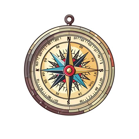 Premium Ai Image Compass Isolated On White Background Illustration