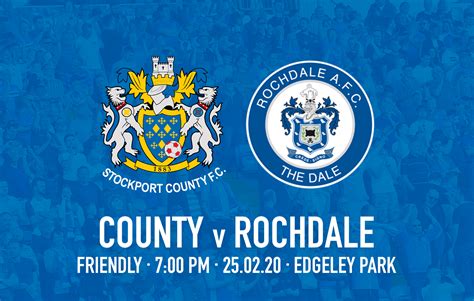 County Confirm Rochdale AFC Friendly!