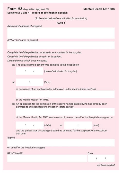 File Form H Fillable Pdf Mental Health Law Online