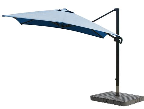 Cantilever Umbrella Aluminum 10 Foot Square Sunbrella Canvas Air Blue 5410