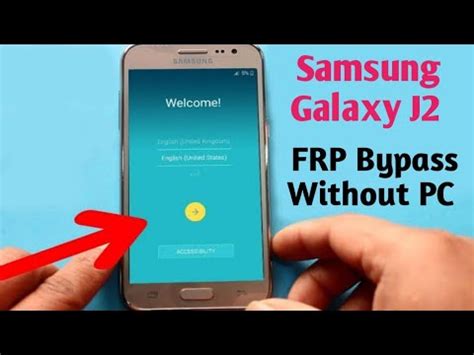 FRP Bypass Samsung Galaxy J2 Samsung Galaxy J2 Frp Bypass Unlock