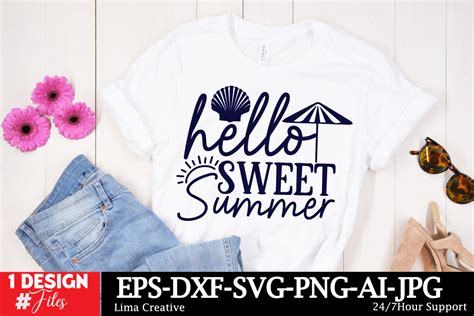 Hello Sweet Summer Svg Cut File Graphic By Lima Creative · Creative Fabrica