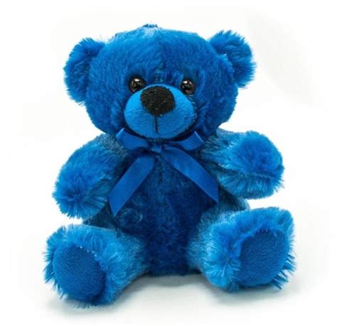 Blue Teddy Bear with Bow | Stuffed Animal Toy