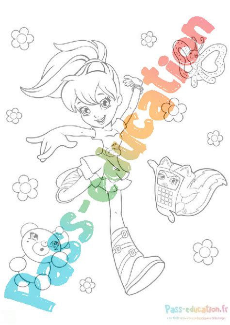 Coloriage gratuit Polly pocket PDF à imprimer