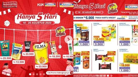 Promo Jsm Indomaret Agustus Diskon Camilan Make Up