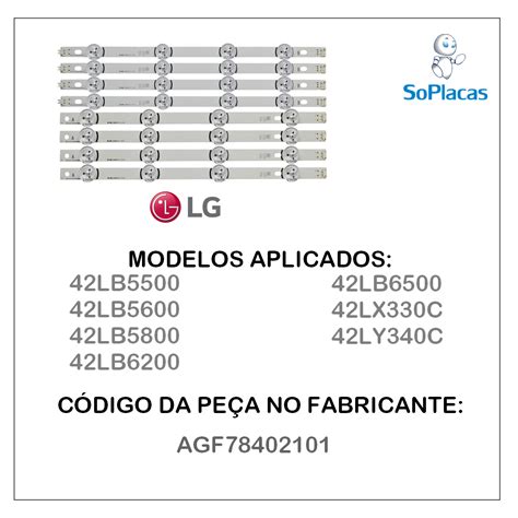 KIT BARRAMENTO LED LG TV LG 42LB5500 42LB5600 42LB5800 42LB6200