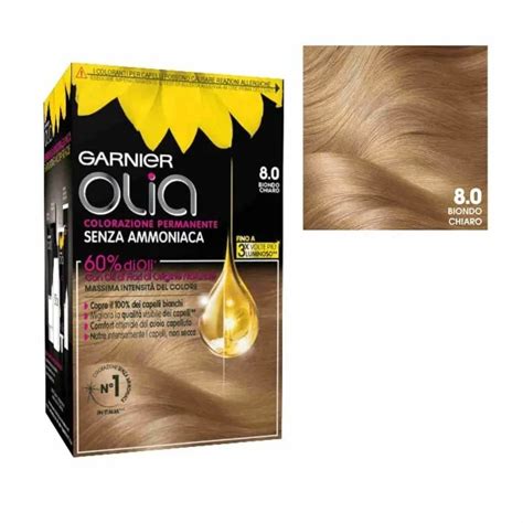 Vopsea De Par Permanenta Fara Amoniac Garnier Olia 8 0 Blond 174 Ml