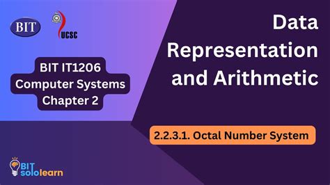 Data Representation And Arithmetic 2 2 3 1 Octal Number System Youtube