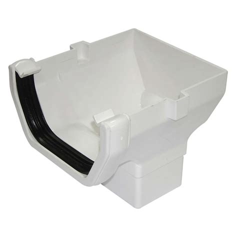 Floplast White Mm Square Line Gutter Stop End Outlet Selco