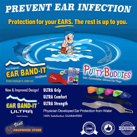 Putty Buddies Floating Earplugs 3 Pair Pack Soft Silicone Ear Plugs