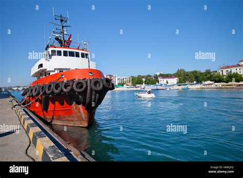 Ship moored in the port Stock Photo - Alamy