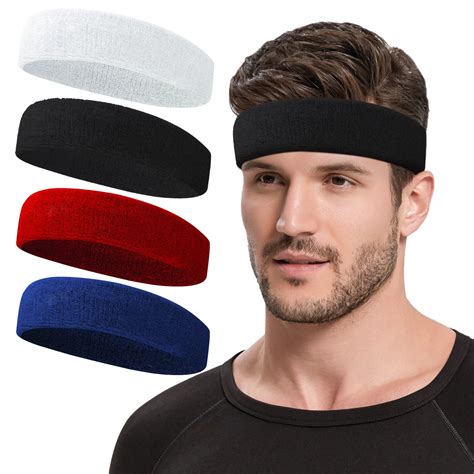 Nonstop Pack Absorbent Athletic Headbands For Men Women Moisture