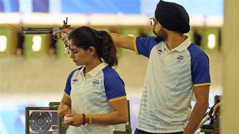 Shooting At Paris Olympics Manu Bhaker And Sarabjot Singh Bring Home