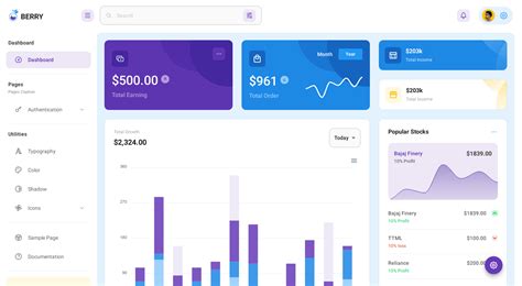 Berry Free React Material Admin Dashboard Mui Store