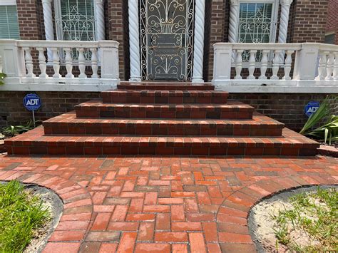 Brick Paver Steps and Walkway Installation in New Orleans, LA | Mudbug ...