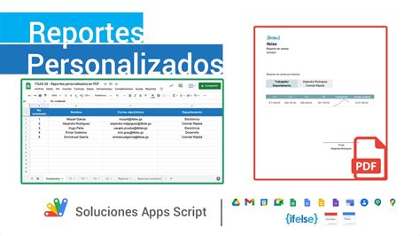 Crea Y Env A Reportes Personalizados En Pdf Con Apps Script Youtube