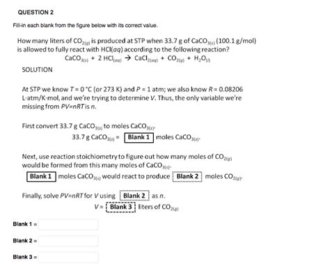 Solved How Many Liters Of CO 2 G Is Produced At STP When Chegg