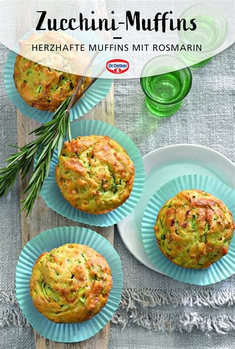 Rosmarin Zucchini Muffins Rezept Dr Oetker Rezept Rezepte