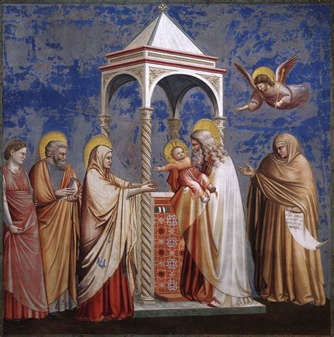 Giotto Di Bondone Representation In Christ In The Temple Scenes From