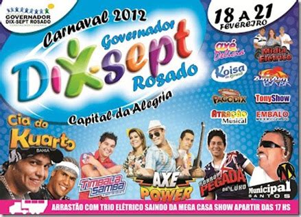 RONIEVENTOS O Blog Do Ronivon Carnaval De Governador Dix Sept