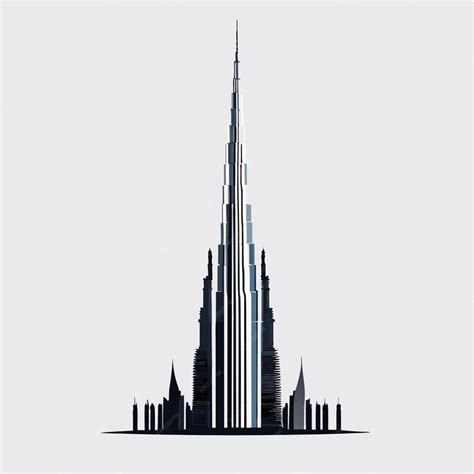 Premium Vector Beautiful Burj Khalifa Isolated White