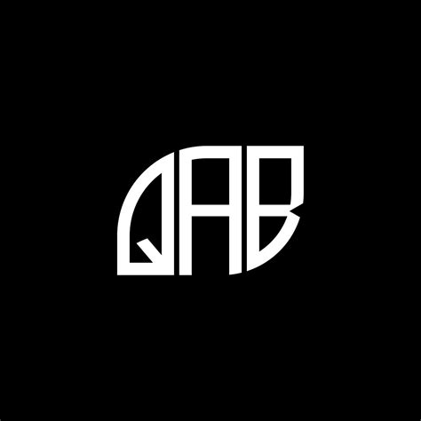 QAB letter logo design on black background.QAB creative initials letter logo concept.QAB vector ...