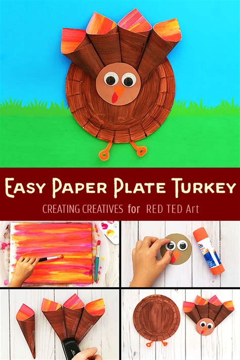 Easy Paper Plate Turkey Craft - Creating Creatives