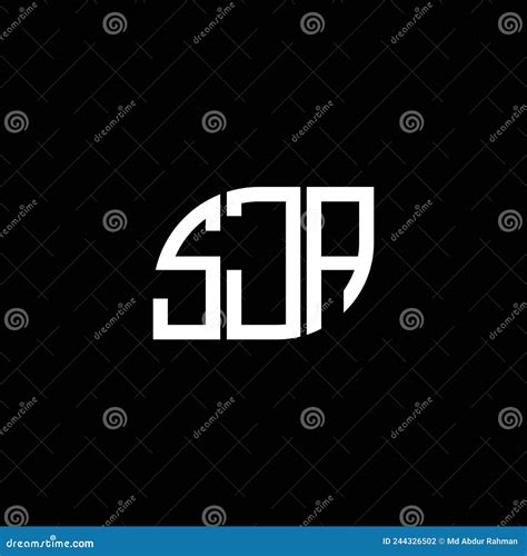 Sja Letter Logo Design On Black Background Sja Creative Initials