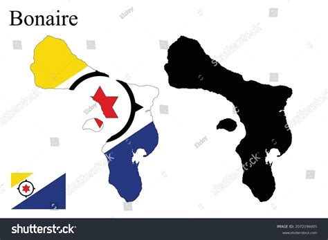 Set Maps Bonaire Flag On Map Stock Vector (Royalty Free) 2072196005