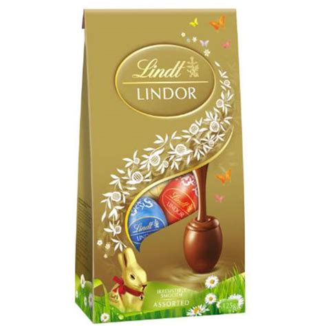 Lindt Lindor Easter Assorted Egg Bag 140g Premium Chocolate