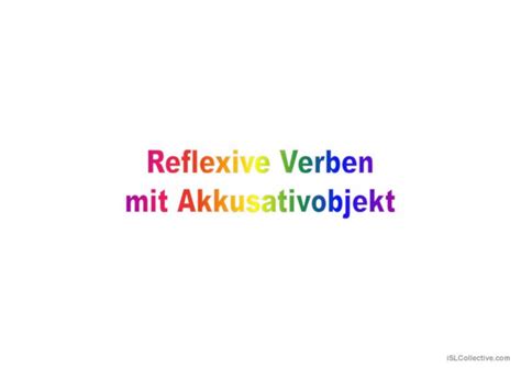 Reflexive Verben Mit Akkusativ Deutsch Daf Powerpoints