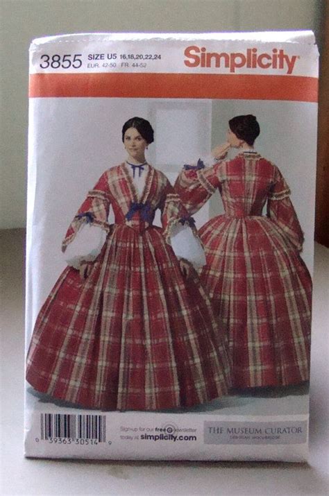 Simplicity Pattern Civil War Dress Gown New Uncut Etsy