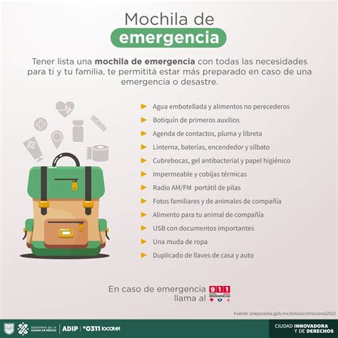 locatel mx on Twitter Sabes qué es lo que debe contener la mochila