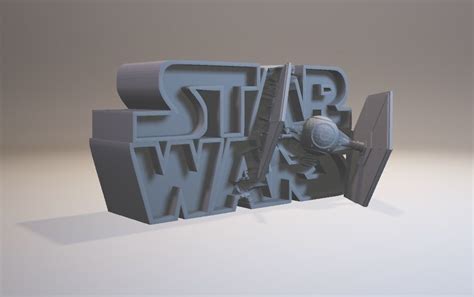 Star Wars Logo 3d Model 3d Printable Cgtrader