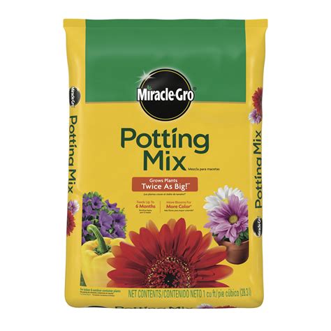 Miracle Gro Potting Mix Cu Ft Container Plants Bloom Feeds Up Hot Sex