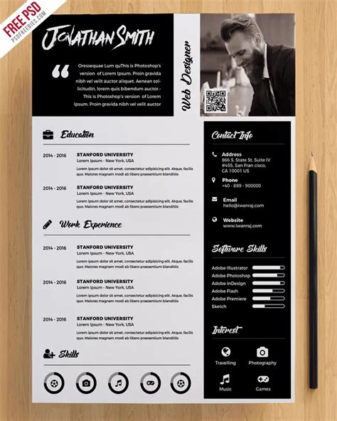 Adobe Resume Template - Adobe Illustrator Resume Template Free Download ...