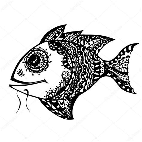 Hand Drawn Fish Stock Vector By Frescomovie