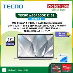 Promo Tecno Megabook K S Ryzen U Gb Gb Wuxga Ips