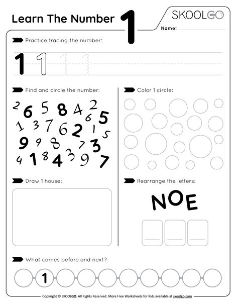 Free Worksheet Learning The Number 1 Download Free Worksheet Learning The Number 1 Png Images