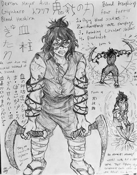 Gyutaro as a Demon slayer by CeiliT on DeviantArt