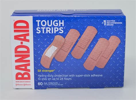 60 Band Aid Brand Adhesive Bandages Tough Strips Box 5x Stronger Heavy Duty Os Ebay