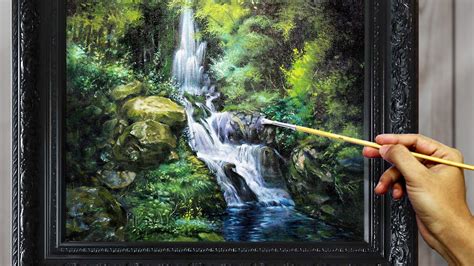 How To Paint A Waterfall Steps Of A Successful Painting Youtube