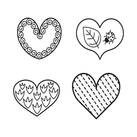 Premium Vector Set Of Hearts