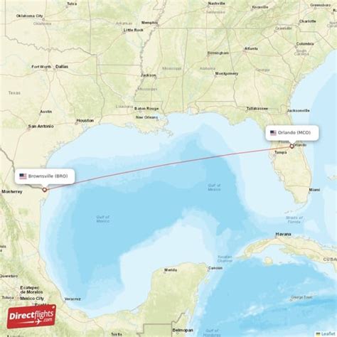 Direct flights from Orlando to Brownsville, MCO to BRO non-stop - Directflights.com