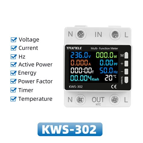 Tuya Wifi Smart Power Meter Over Under Voltage Protection Relay Switch