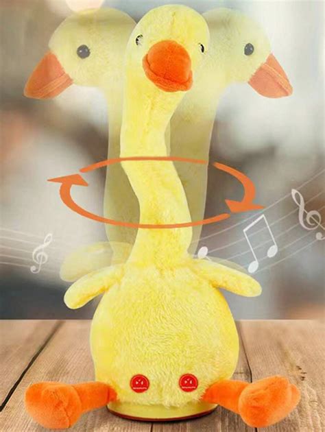 1PC Canard dansant Jouet en peluche électrique à col tordu poupée qui