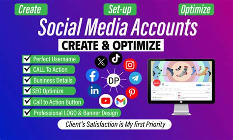 Create Setup And Optimize Social Media Accounts Business Pages By